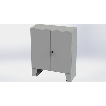 Saginaw Control & Engineering 3 Point Latch with Padlock/Keylock Handle Electrical Enclosures, 60 in H, 24 in D, 60 in W SCE-606024LP